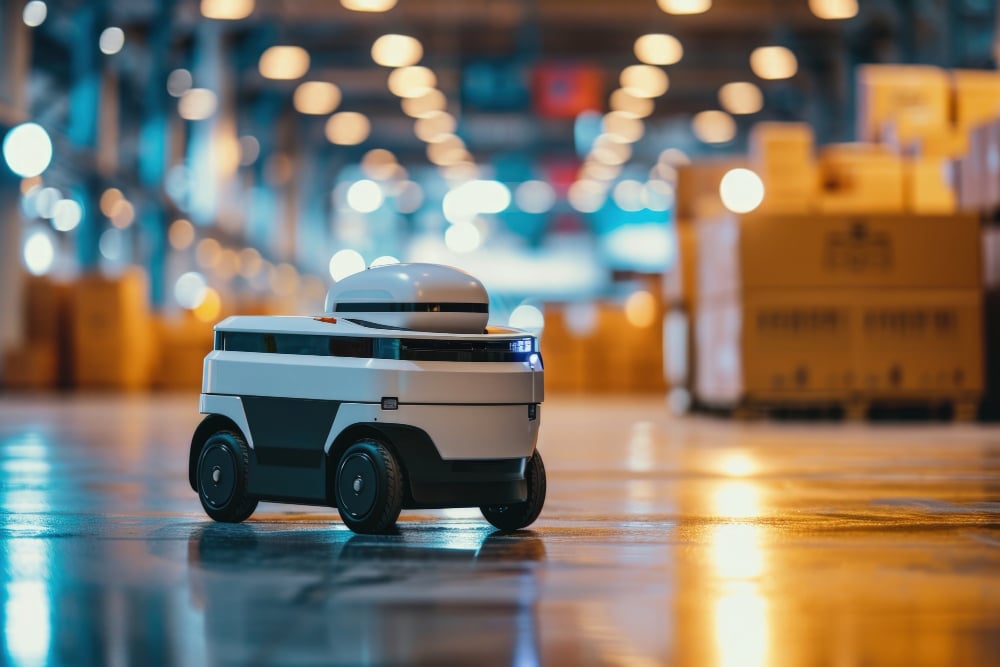 Logística 4.0 com IA, drones e robótica